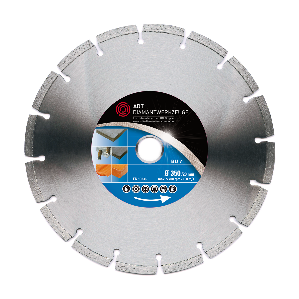 Diamond cutting disc BU 7 Standard / laser-welded /...