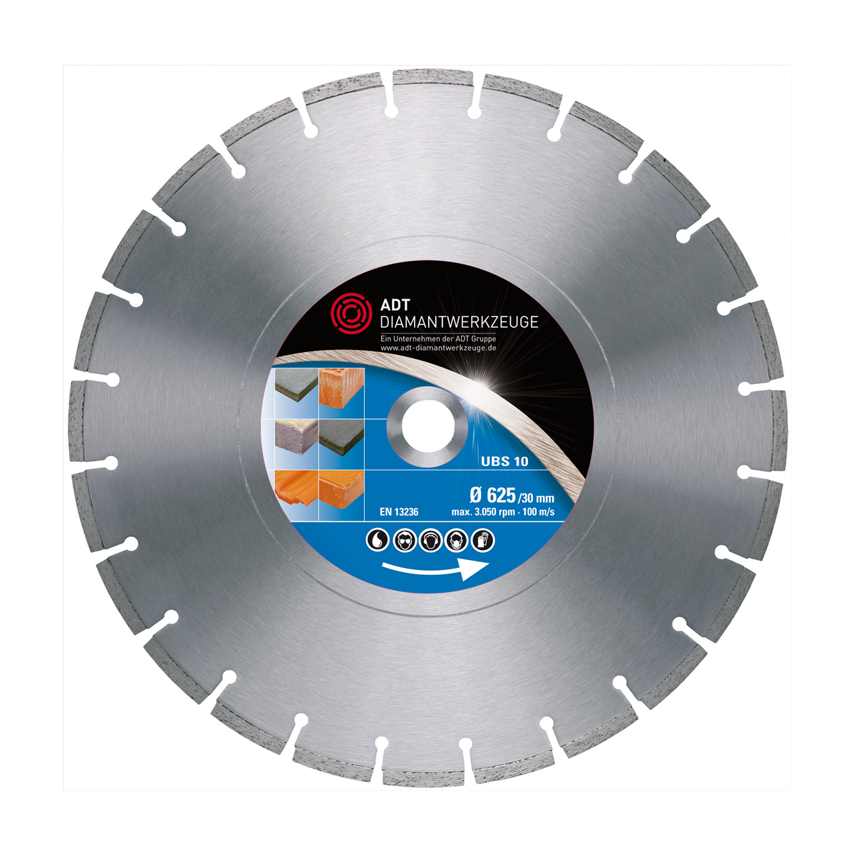 Diamond cutting disc UBS 10 Premium / tight toothed /...